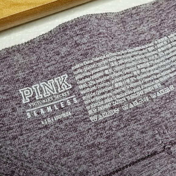PICK 3 FOR $20 VICTORIAS SECRET PINK Seamless Mesh Workout Leggings Tight Size L - Picture 5 of 7